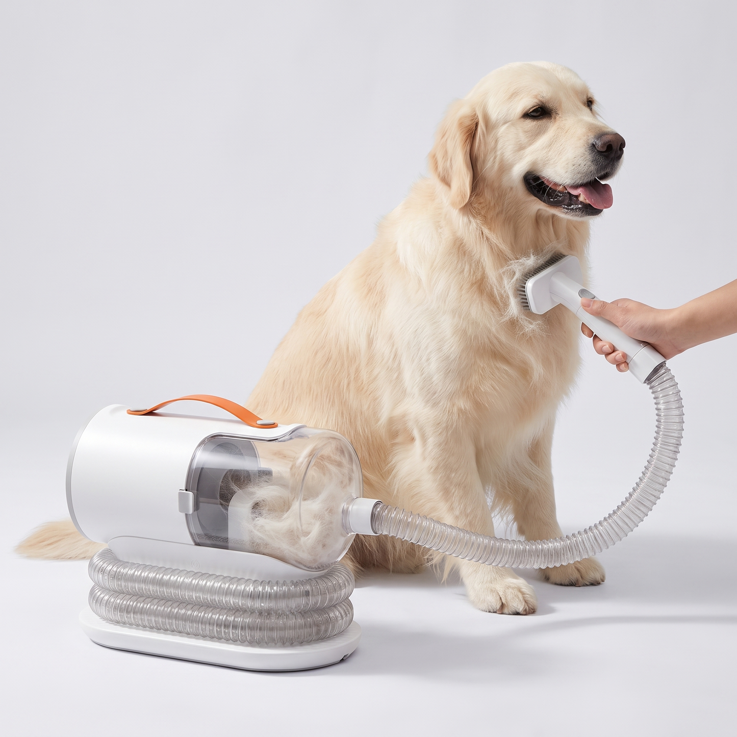 Pet Grooming Vacuum in use