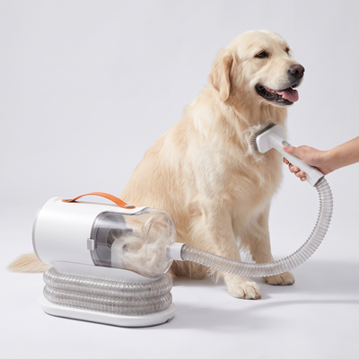 Pet Grooming Vacuum in use