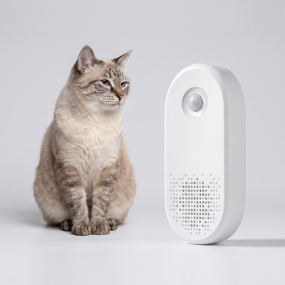 Litter Box Odor Purifier in a home