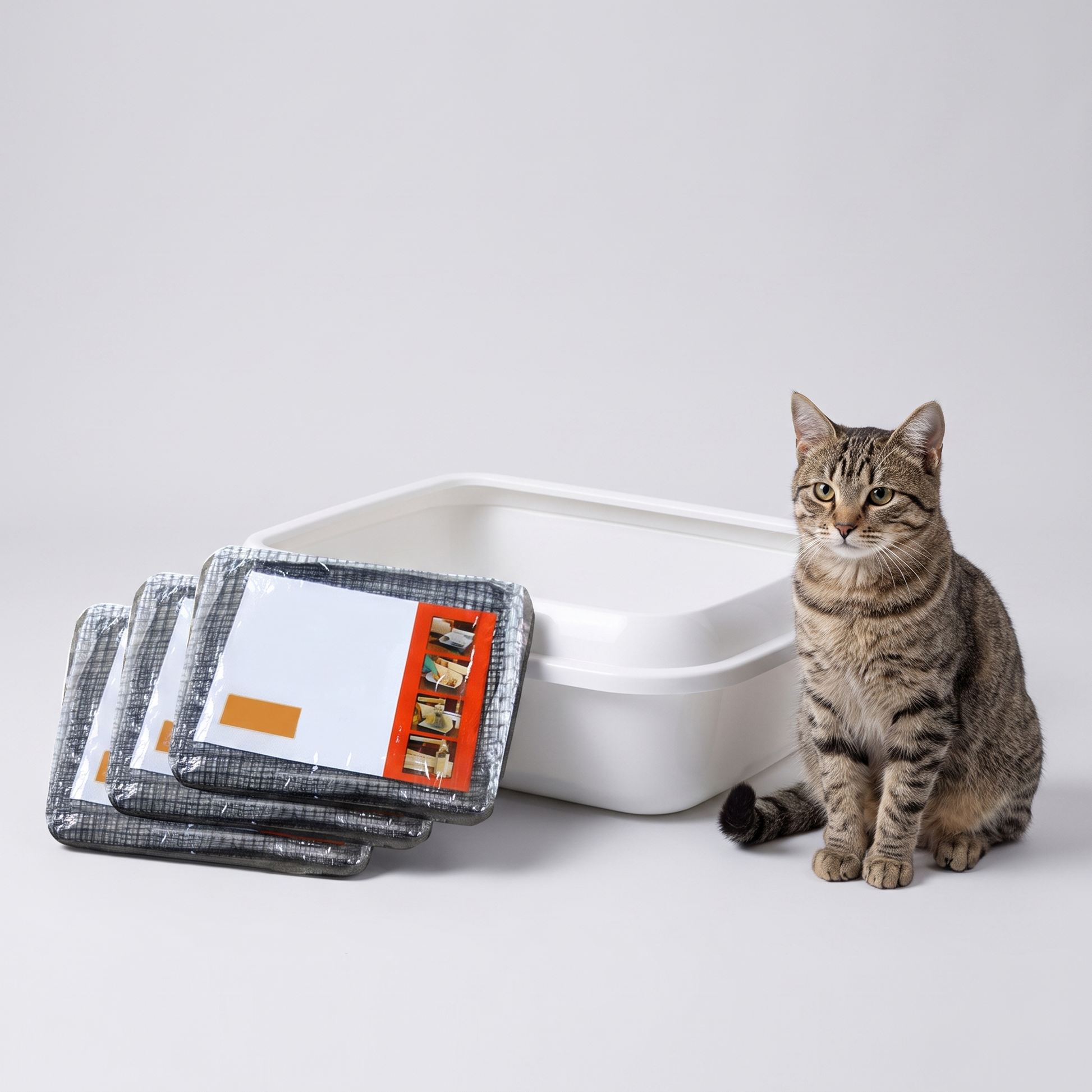Litter Box Liner Bag in use