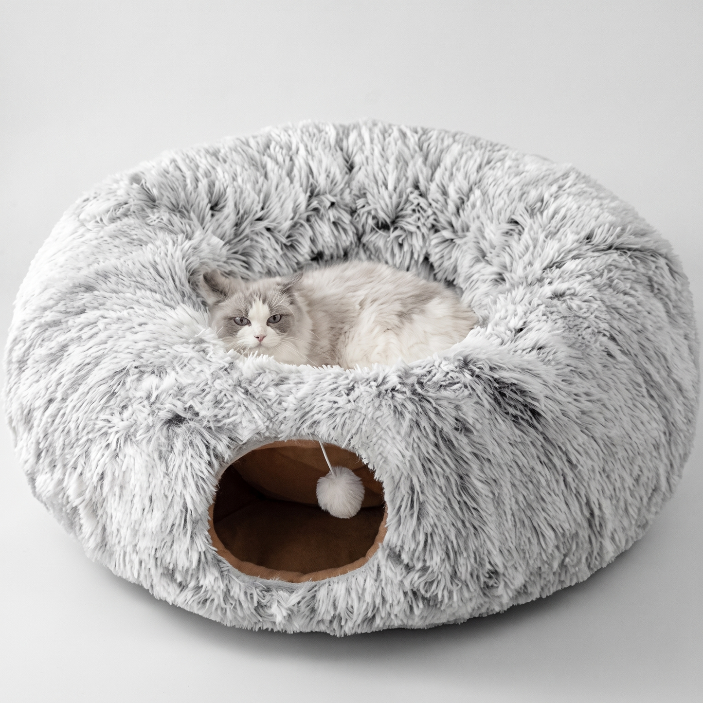 Donut Cat Bed with a cat