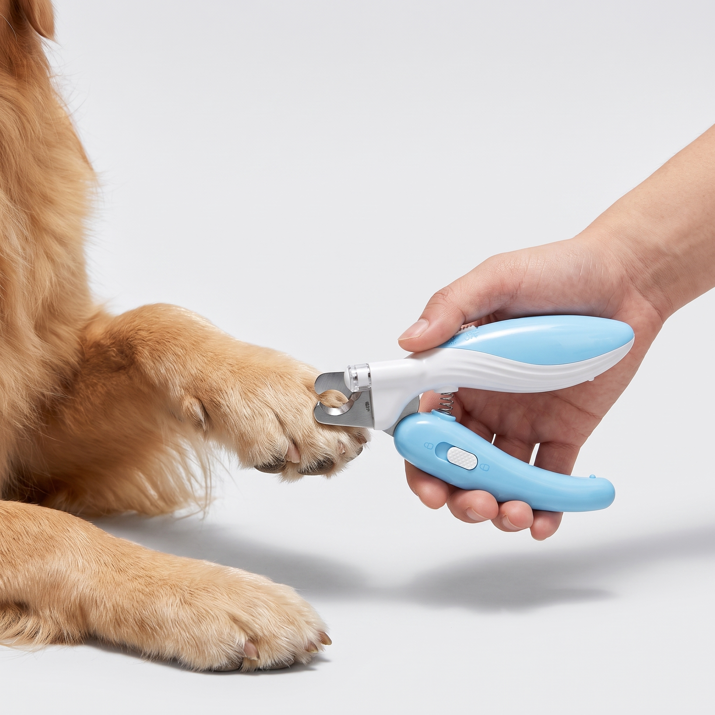 LED Pet Nail Clippers in use