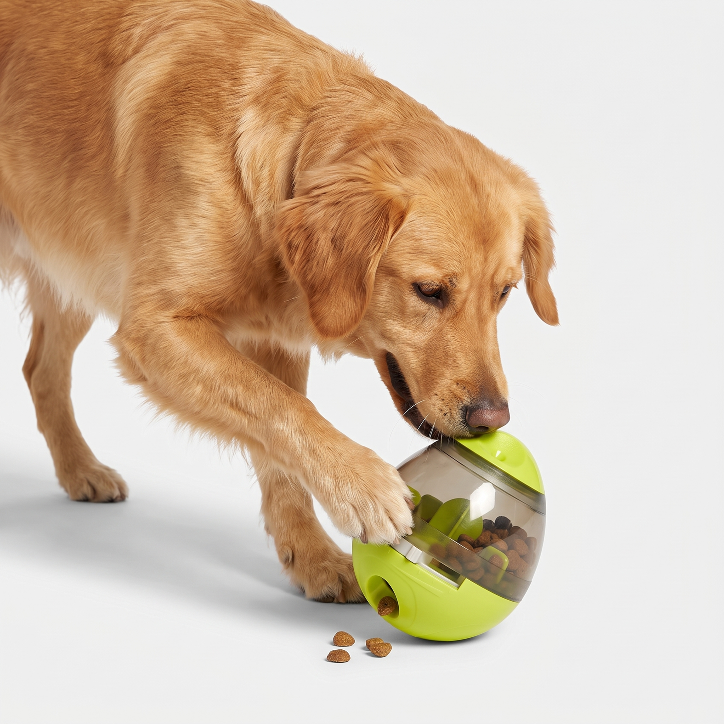 Dog using IQ Treat Dispenser
