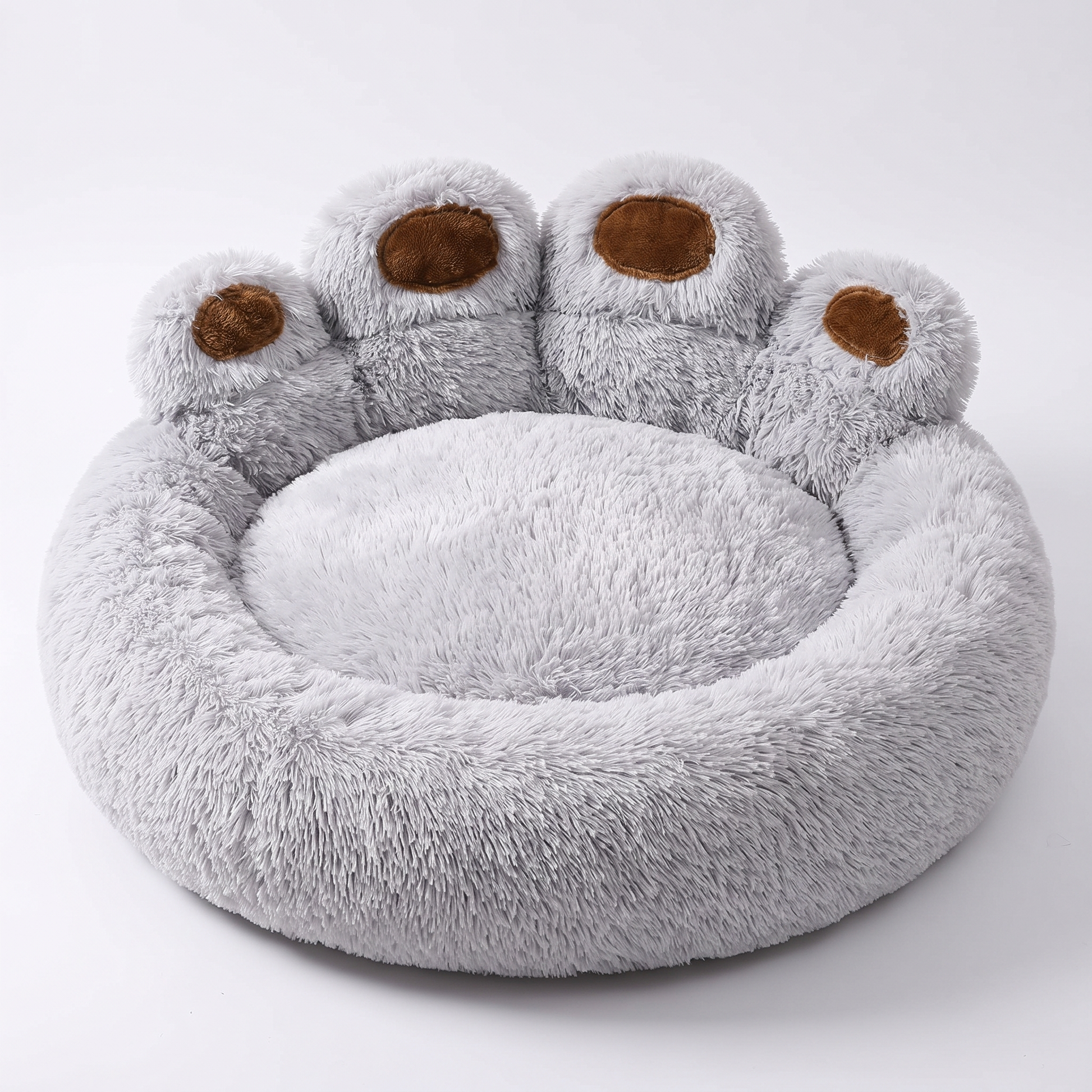 Round Plush Calming Pet Bed