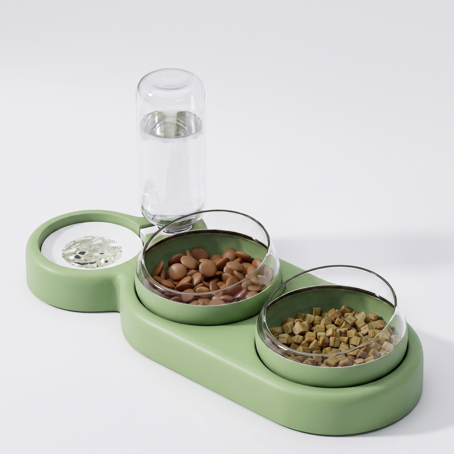 Gravity Pet Feeder & Water Bowl Station