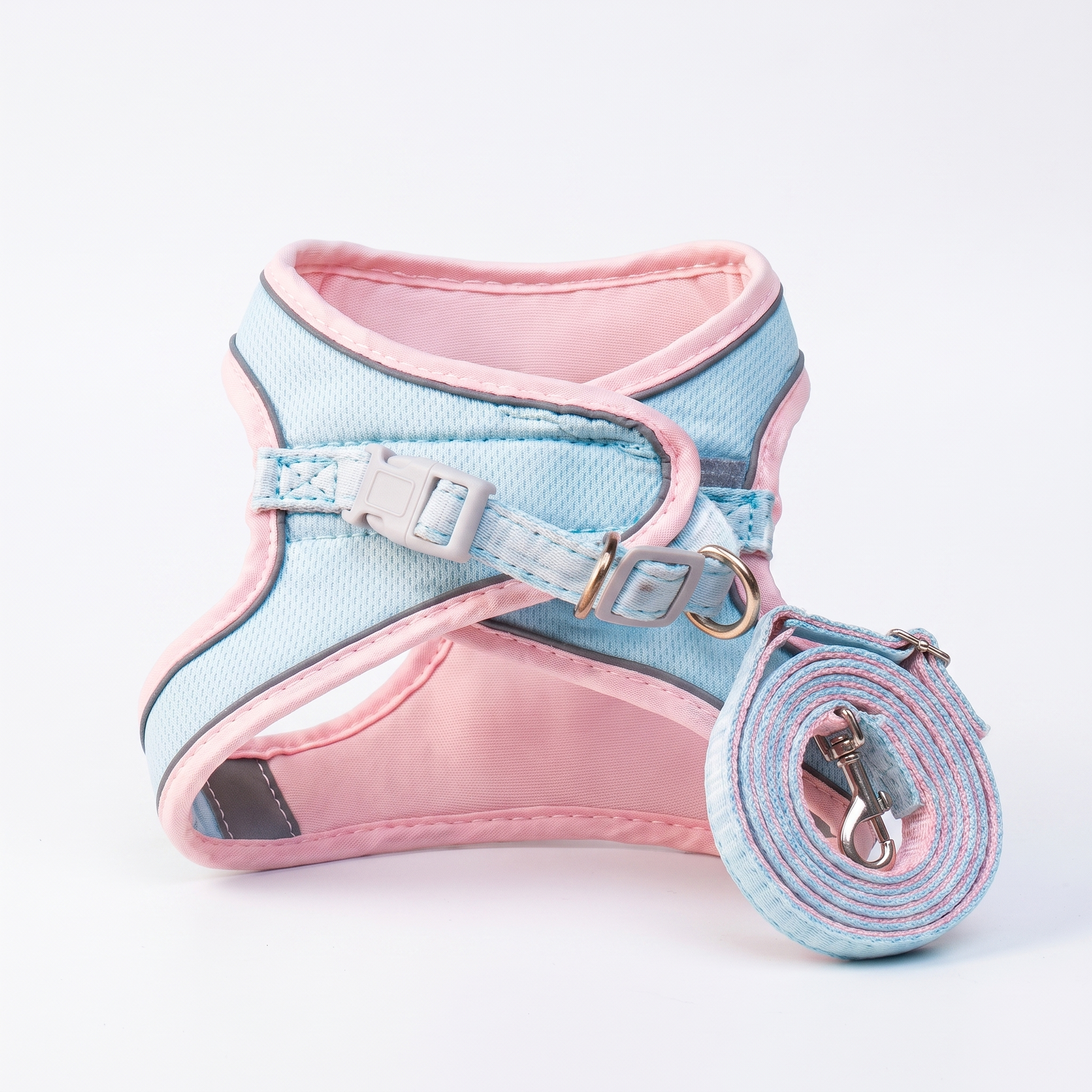 Pink cat vest harness and leash set